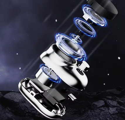 Mini Afeitadora Eléctrica Portátil Azul/Plata
