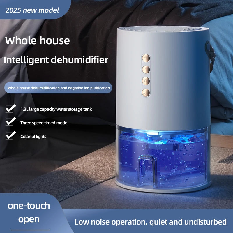 Smart Dehumidifier for Home Office Negative ions Eliminate Damp Mold and Moisture and Portable Energy Efficient Air Dehumidifier