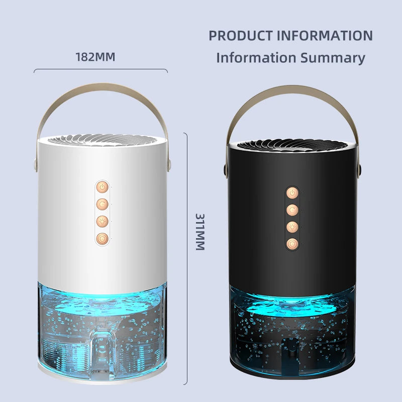 Smart Dehumidifier for Home Office Negative ions Eliminate Damp Mold and Moisture and Portable Energy Efficient Air Dehumidifier