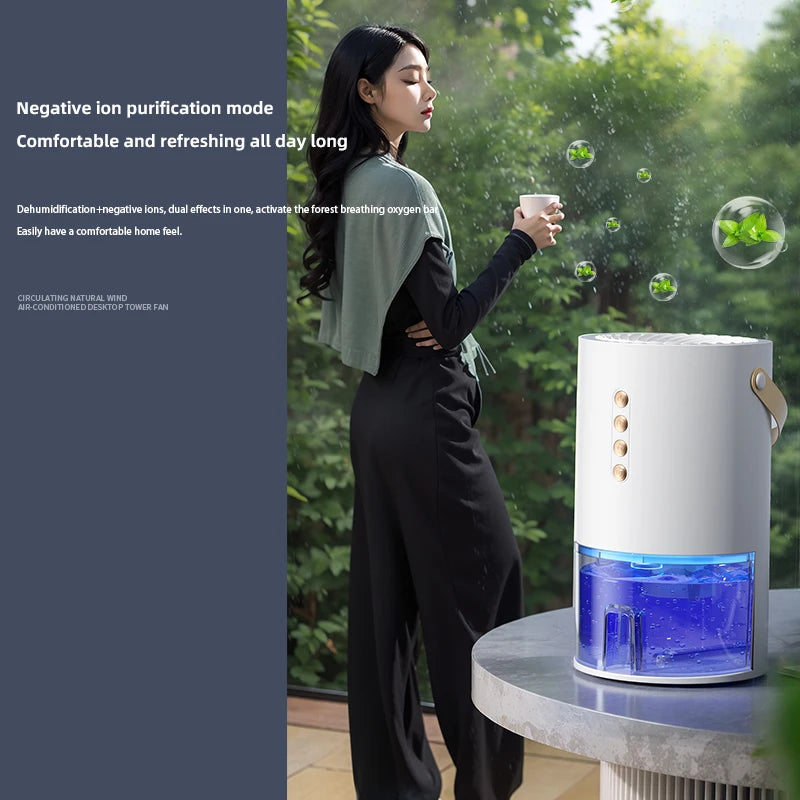 Smart Dehumidifier for Home Office Negative ions Eliminate Damp Mold and Moisture and Portable Energy Efficient Air Dehumidifier