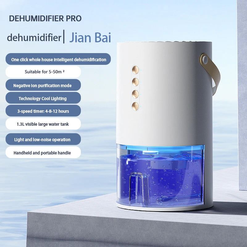 Smart Dehumidifier for Home Office Negative ions Eliminate Damp Mold and Moisture and Portable Energy Efficient Air Dehumidifier