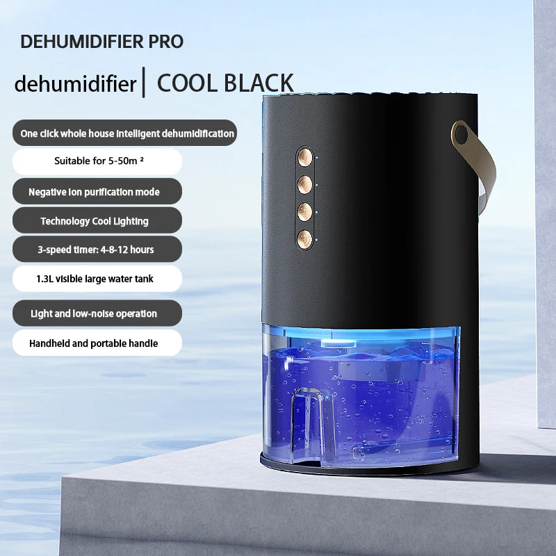 Smart Dehumidifier for Home Office Negative ions Eliminate Damp Mold and Moisture and Portable Energy Efficient Air Dehumidifier