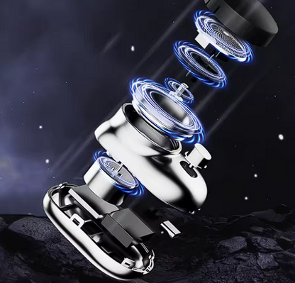 Mini Afeitadora Eléctrica Portátil Azul/Plata